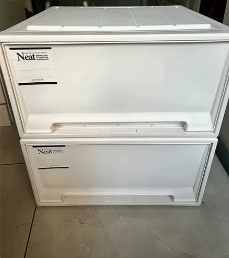 【清仓处理】收纳箱抽屉式收纳盒塑料透明衣柜...