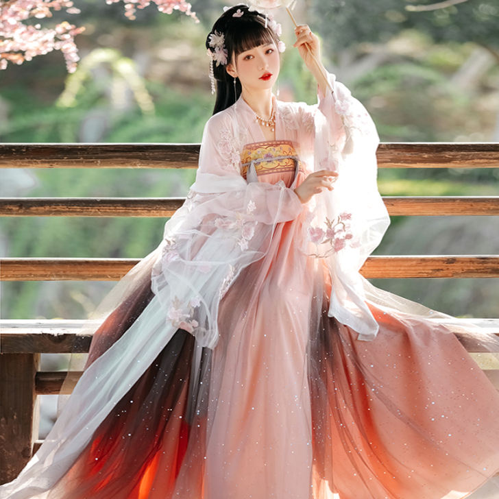 花神赋汉服女苍海赋中国风仙气飘逸古风学生齐...