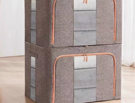 【推荐捡漏】大容量98升棉麻收纳箱装被子大...