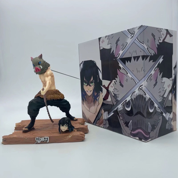 鬼灭之刃模型 战斗版 猪头 嘴平伊之助 可...