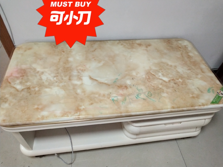 客厅茶几，电视柜。大理石实木材质。表面无划...