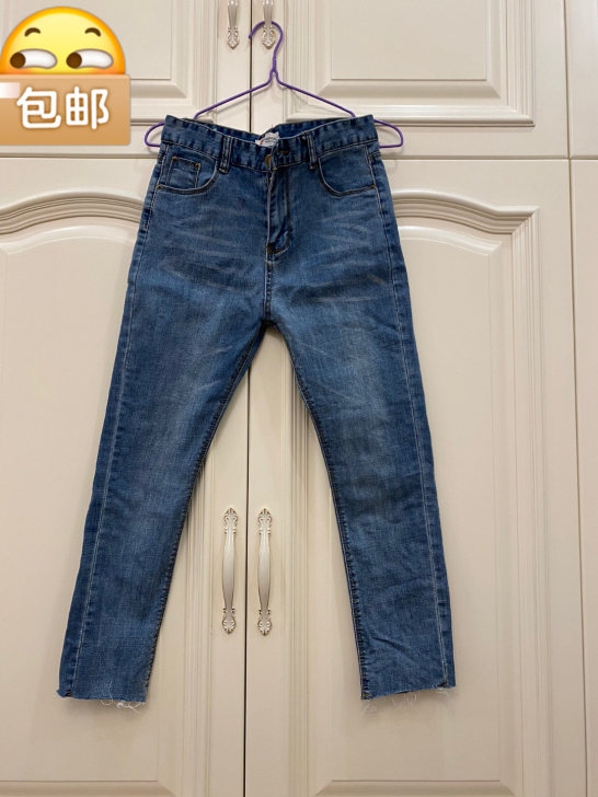 修腿牛仔裤s码  80-100斤可穿  8...