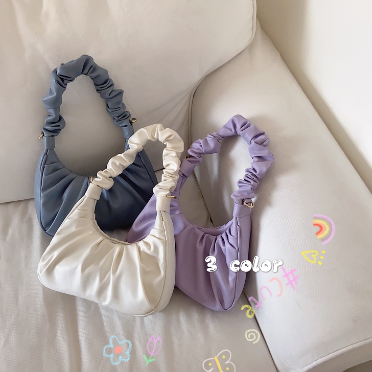 果柠莞尔云朵包 浅紫色 几乎全新