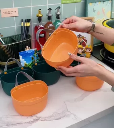 【9.9包邮】姜蒜收纳筐编织挂篮厨房生姜蒜...