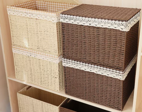 藤编收纳箱 藤编收纳箱杂物收纳盒编织收纳筐...