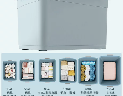 佳帮手加厚特大号收纳箱塑料衣服储物盒衣物大...
