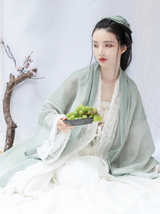 司南阁原创清平乐府汉服女款宋制抹胸直领衫大...