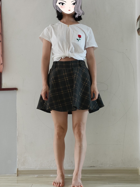 半身裙,呢绒