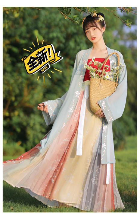 宋制原创正版黎春思刺绣褙子宋抹一片式对襟齐...
