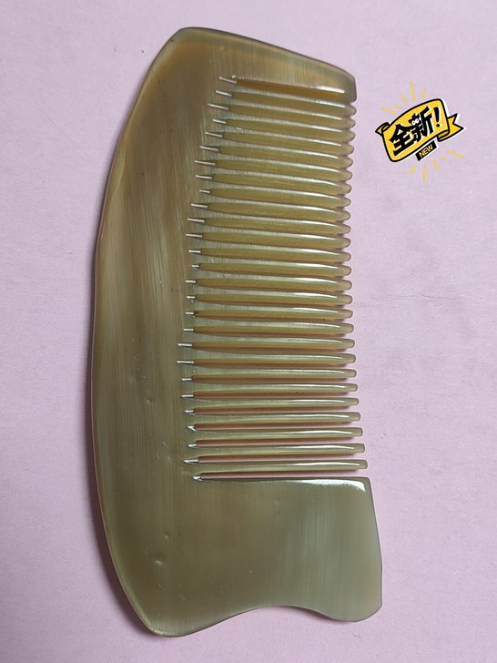 黄牛角刮痧梳头两用防静电