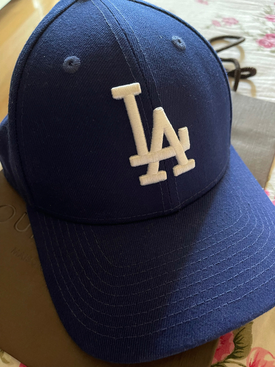 MLB官方 LA男女帽子复古小标软顶棒球帽...