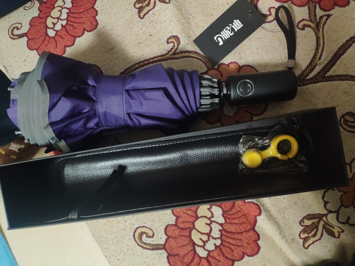 昵迪 车载车用雨伞男士全自动开收反向伞女晴...