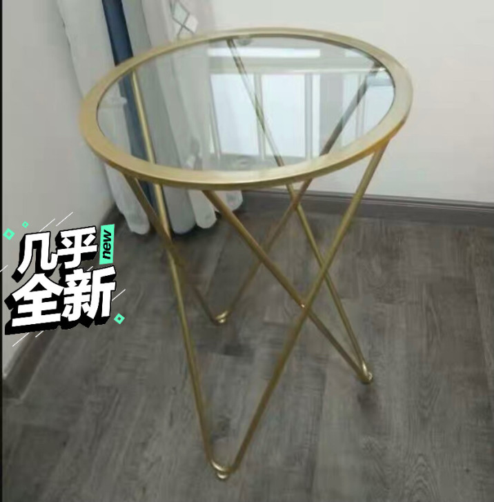 北欧茶几，沙发边角茶几，休闲钢化玻璃玻璃小...
