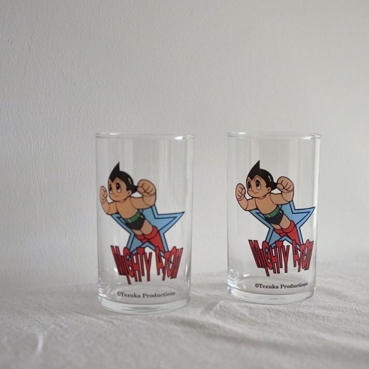 日本中古昭和阿童木印花玻璃杯