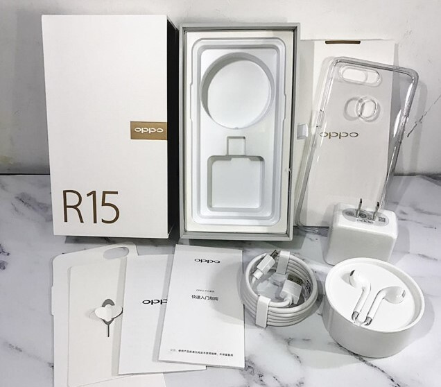 oppo r15手机包装盒子R15全套充电...