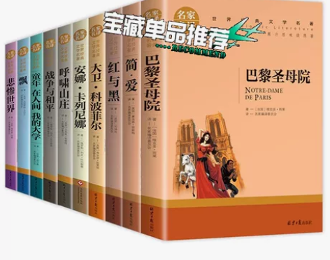 世界十大名著巴黎圣母院悲惨世界战争与和平飘...