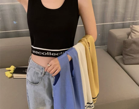 冰丝针织小吊带背心女夏外穿配西装的内搭打底...