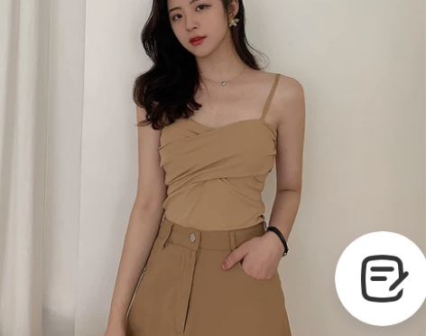 吊带背心女 公子夏季百搭打底性感黑色短款无...