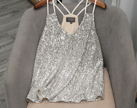 亮片吊带女性感内搭亮片背心外穿亮闪闪潮晚会...