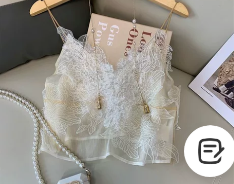 白色法式蕾丝吊带背心女外穿2022年新款夏...