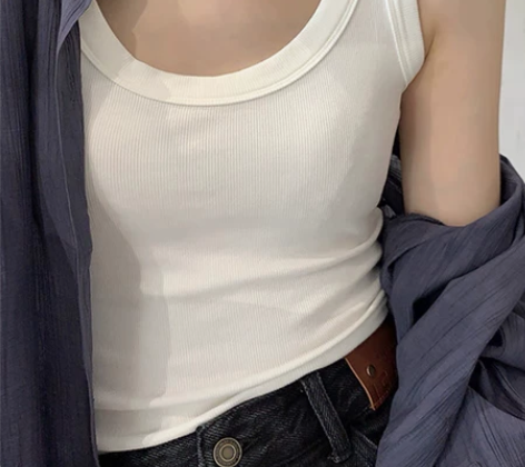 螺纹吊带防走光背心女夏季2022新款外穿西...