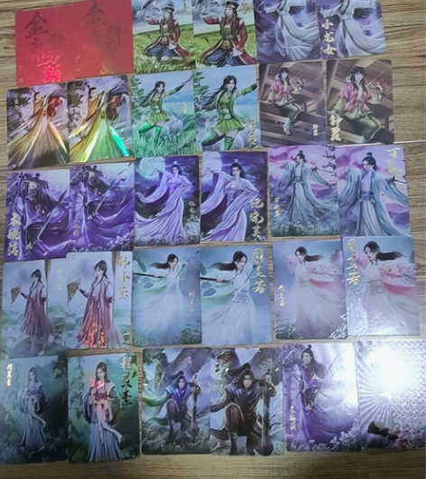 死月 金庸群芳谱 彩闪 连卡头30张 全新...