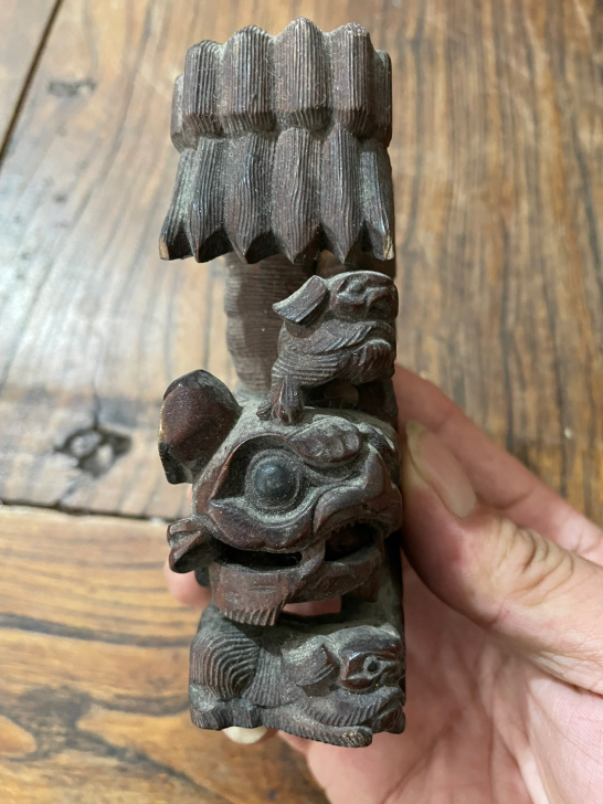 木雕狮子一个120包邮