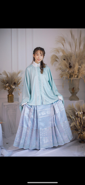 【奔兔璎珞】六色仿妆花马面裙  褶裙  包...