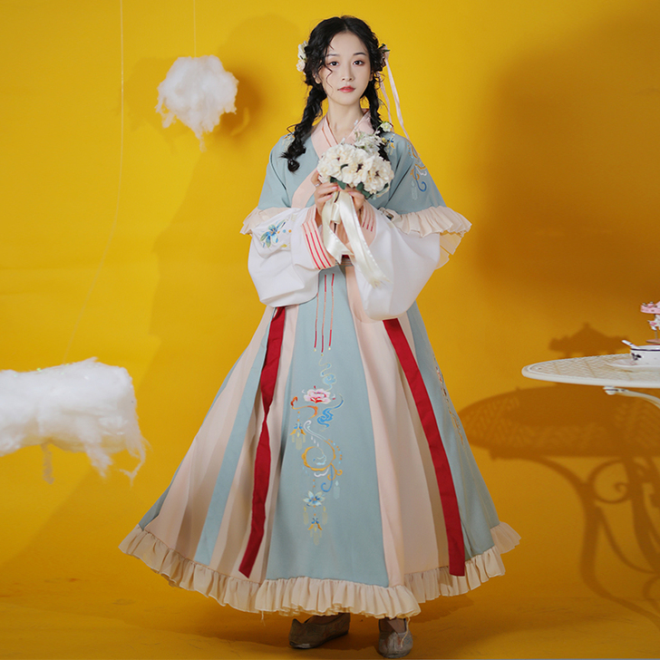 耀春【花湘蓉】汉服女原创正品魏晋风齐腰襦裙...