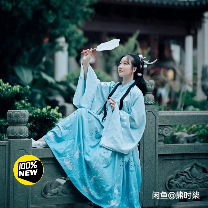 出社寻梦鹿原创汉服女魏晋交领袄裙齐腰襦裙6...