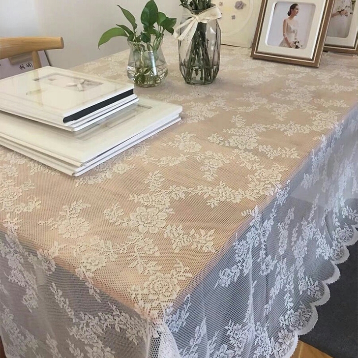 蕾丝桌布韩式茶几台布小清新防尘装饰文艺简约...