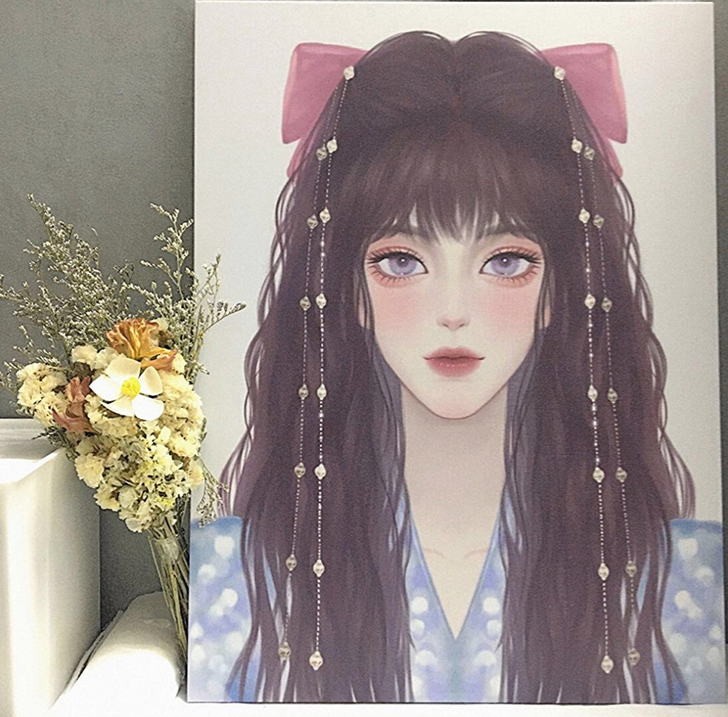 暂不出   刘耀文女装无框画