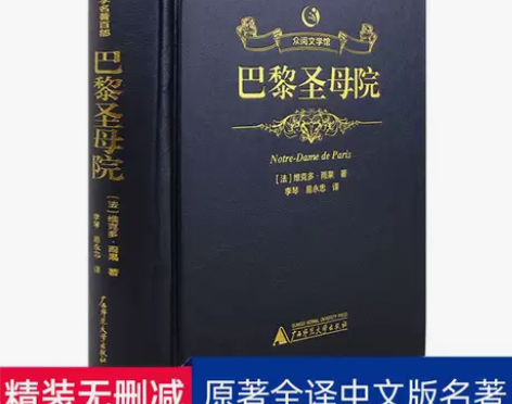 精装烫金皮面巴黎圣母院正版包邮雨果原著高中...
