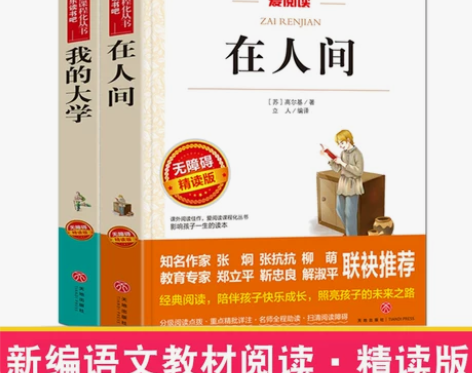 人间小学生正版爱阅读 在人间+我的大学 青...