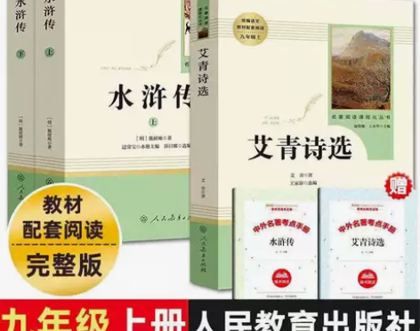 水浒传上下艾青诗选赠考点人教版初中九年级上...
