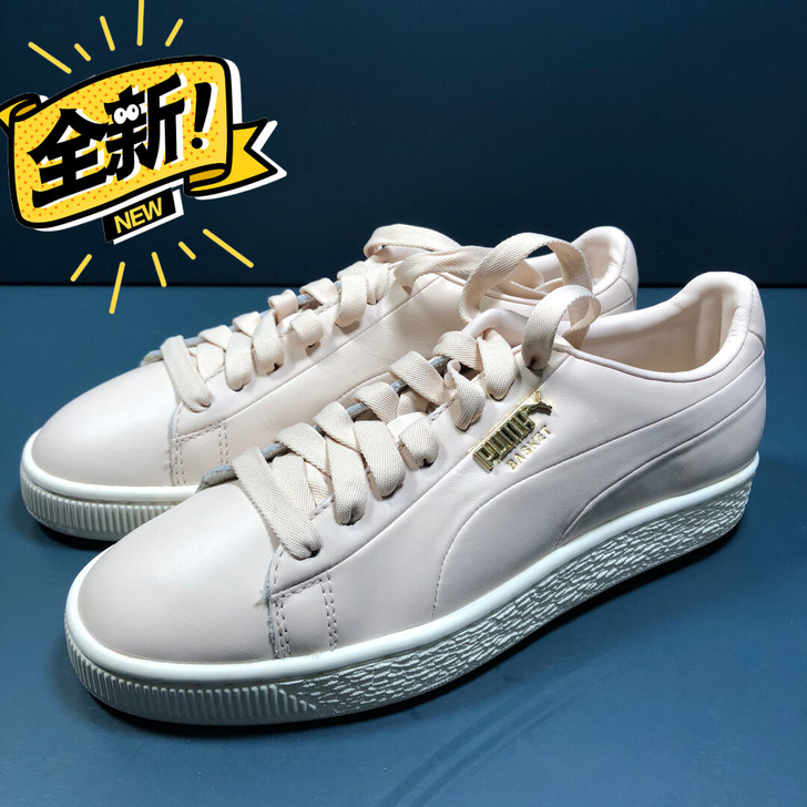 35.5码PUMA彪马水粉皮质低帮休闲板鞋...