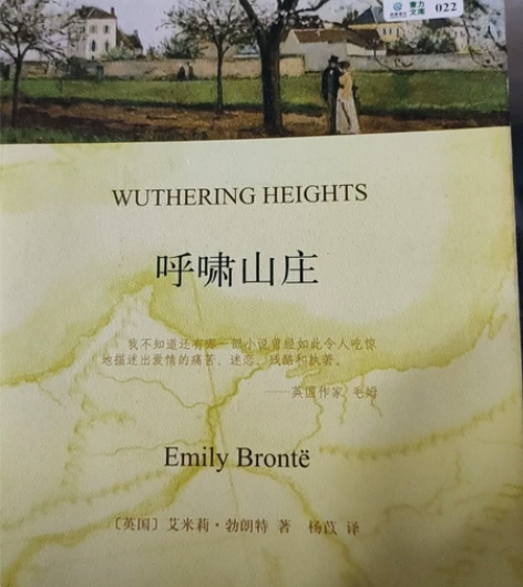 呼啸山庄小说中文及英文正版精装打印共两本，...