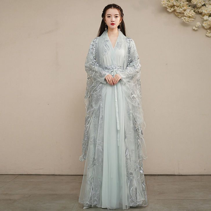 改良汉服女中国风正品原创日常夏季仙气飘逸刺...