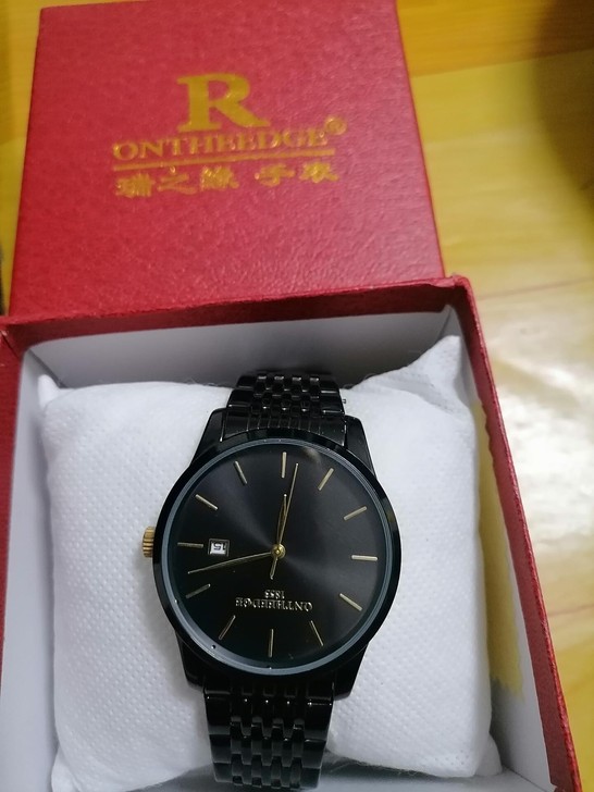 [柜台撤柜]正品瑞士全自动超薄男士精钢带石...