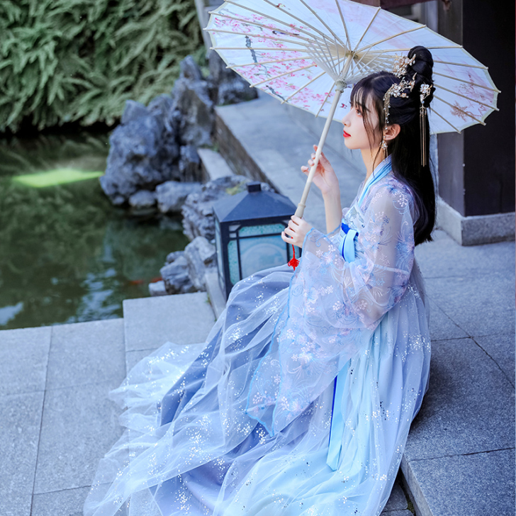 花神赋汉服女中国风古装学生日常齐腰齐胸襦裙...
