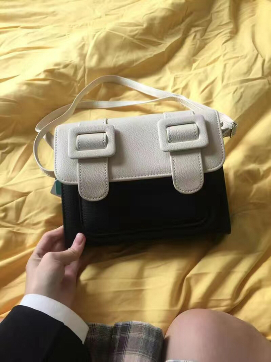 泰国剑桥包merimies M号黑白拼色 ...