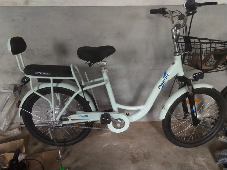 全新飞鸽牌22寸锂电自行车铝合金车架，48...