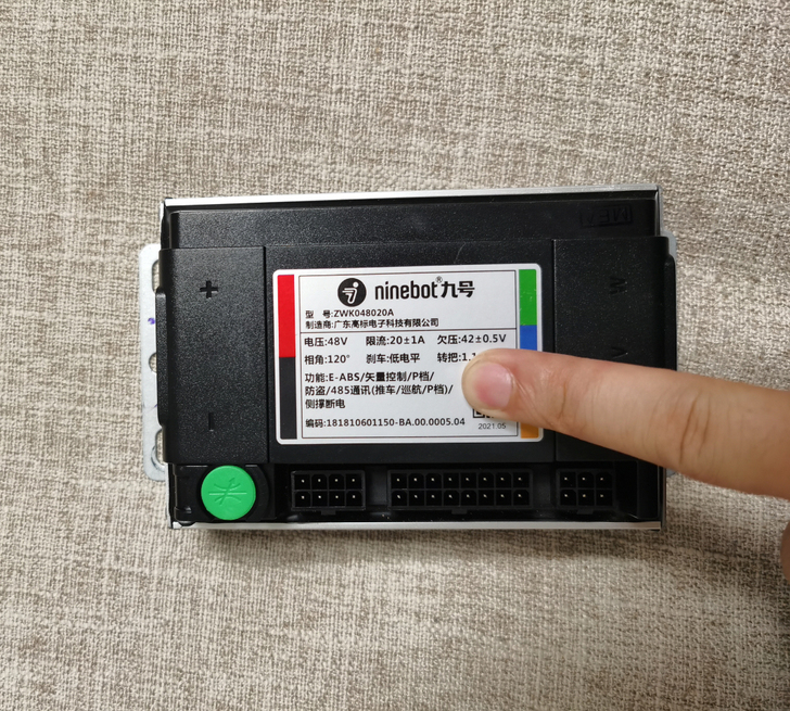 九号电动车B30C控制器，新车跑了50km...