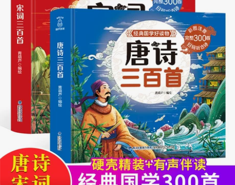 精装硬壳 唐诗三百首幼儿早教 唐诗宋词三百...