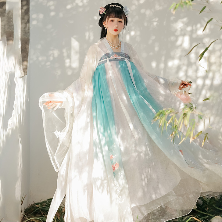 汉服女仙气中国风飘逸古装齐腰襦裙古风超仙夏...