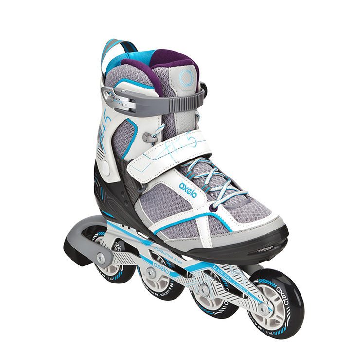 迪卡侬 成人男女平花轮滑鞋 直排轮成人溜冰...