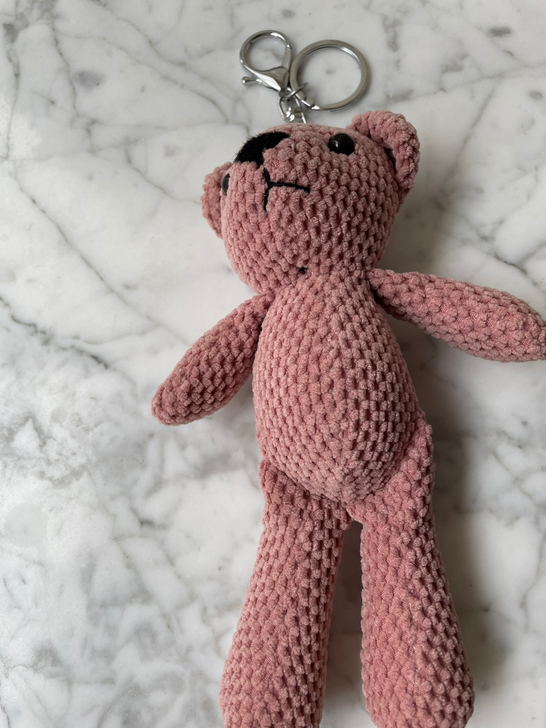 挂饰。藕粉色小熊，挺大一个，购于京东，买一...