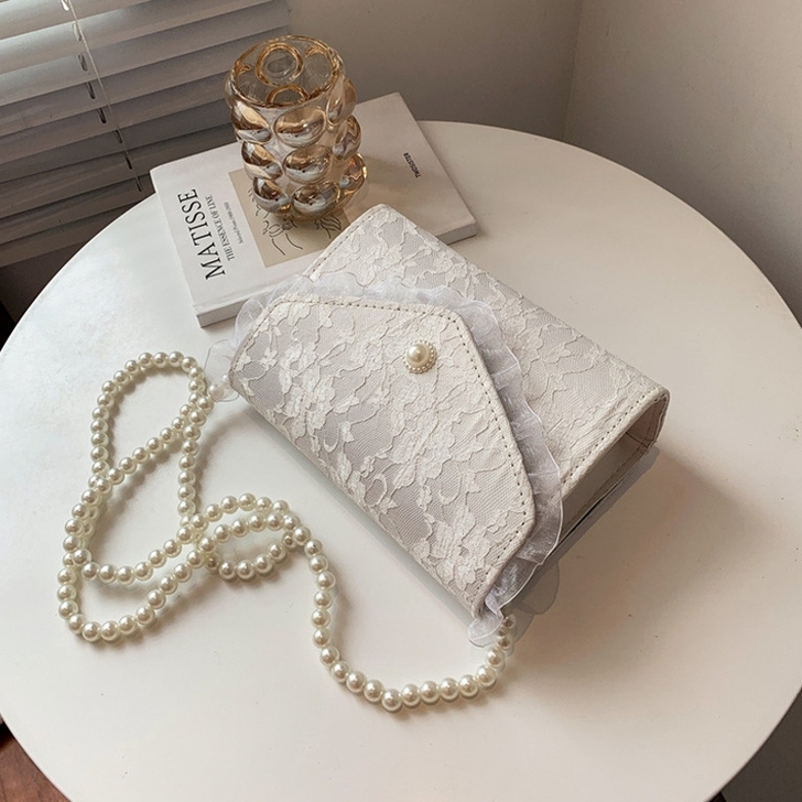 复古温柔蕾丝小方包