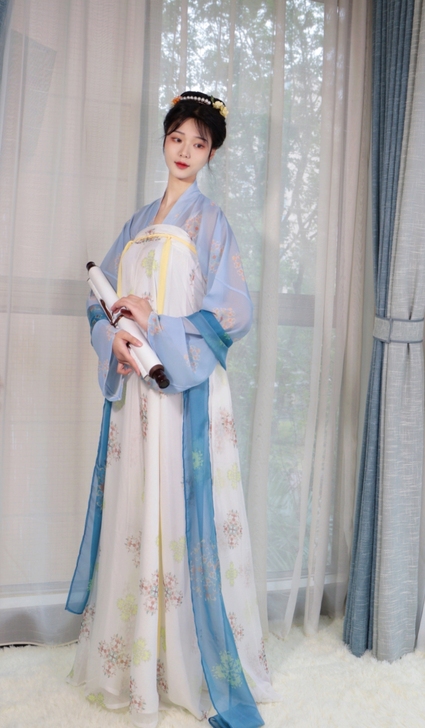 汉黛记原创梦矜唐复原齐胸一片式破裙正版汉服...