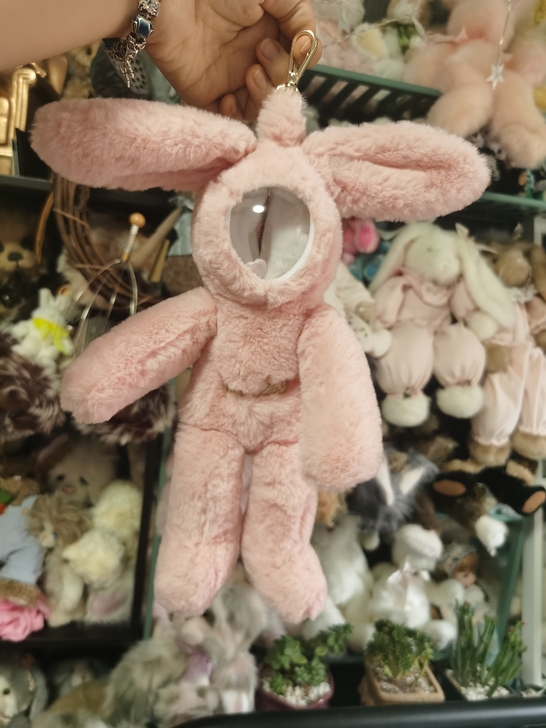 毛绒兔子娃包挂件